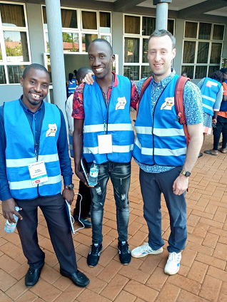 Enumerators with Chris Browne for Farmer's survery field testing on world bank research